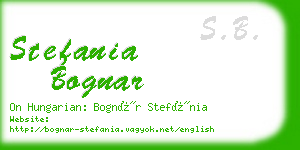 stefania bognar business card